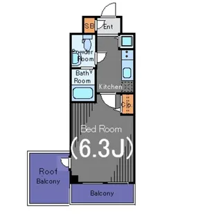 ガラ・シティ大崎【7階】の間取り