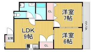 ハイツ南郷【3階】の間取り