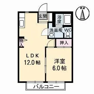 フレグランス・マリー IV棟【2階】の間取り
