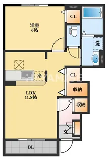 エスポワール弐番館【1階】の間取り