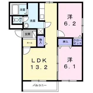 サンモール大里【3階】の間取り