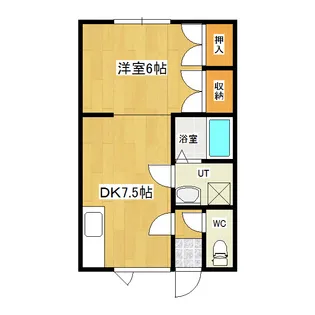 光西町進和ハイツ1【2階】の間取り