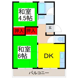 ビレッジハウス台宿 2号棟【3階】の間取り