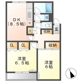 メイプルガーデン成瀬【1階】の間取り