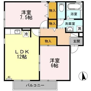 パークハイム A棟【2階】の間取り