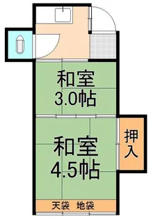 大内荘【2階】の間取り