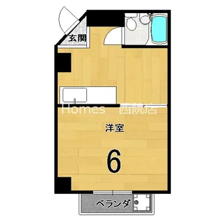 リバーハイツ梅津【1階】の間取り