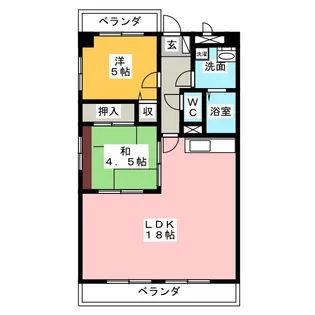 ウィズユー苅安賀【4階】の間取り