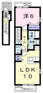 アパルトマン リシェス【2階】の間取り
