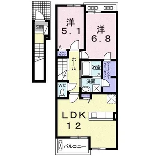 ルタン浜田町【2階】の間取り