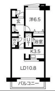 アクティ目黒駅前 2号棟【3階】の間取り