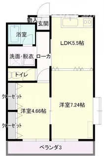 エーワイハイツ【2階】の間取り