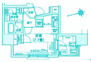 アイルカナーレ品川南【15階】の間取り