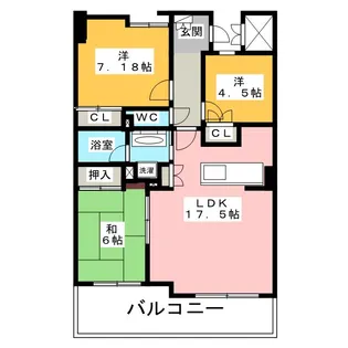 セントラルイースト【10階】の間取り