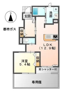 CASA国府宮【1階】の間取り