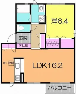 ディアコートNA【1階】の間取り