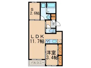 アルカディア須恵中央【2階】の間取り