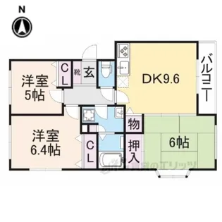 グランデール樟葉【2階】の間取り