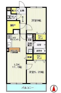 ソルクレストK弐番館【4階】の間取り
