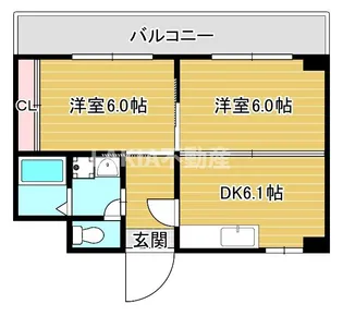 サンハイツ丸山【3階】の間取り