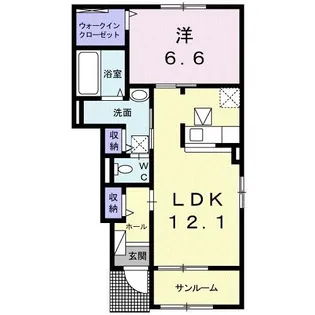 ブリラーレ【1階】の間取り