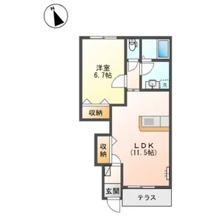 シャローム【1階】の間取り
