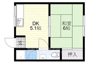 北桑マンション【2階】の間取り