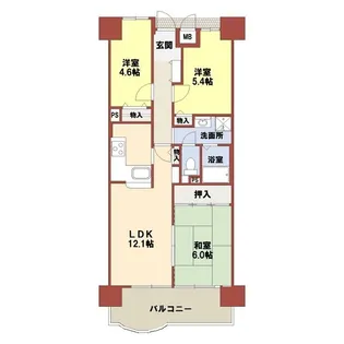 高砂アーバンコンフォート【8階】の間取り