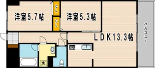 ルネックスII【6階】の間取り