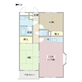 あさひ壱番館【3階】の間取り