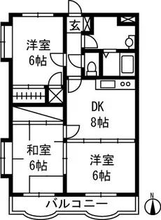 ハイネスシマミ【1階】の間取り