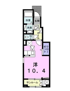 ホワイトハーツ【1階】の間取り