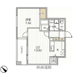 ICON PLACE SHIBAKOUEN アイコンプレイス芝公園【11階】の間取り