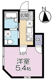グランシャレー千住旭町【1階】の間取り