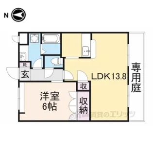 プリンセスタウン【1階】の間取り