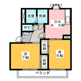 ヴィブレ長沼【2階】の間取り