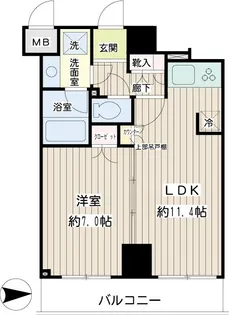 ドメスセレーナ鶴見【5階】の間取り