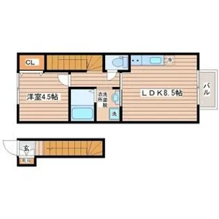 フォレスタヒルズB【2階】の間取り