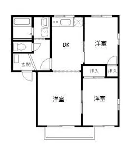サニーガーデンA館【2階】の間取り
