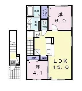 リッチモンドA【2階】の間取り