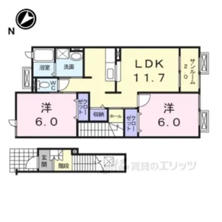 イリーデ【2階】の間取り