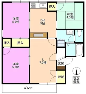グラースノザワ【2階】の間取り