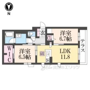 シャーメゾンアペルタ森北Due【1階】の間取り