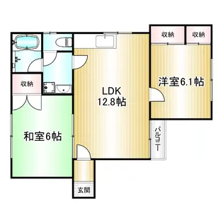 テラス丸山【2階】の間取り