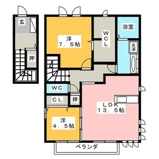 Stone Hills(ストーンヒルズ)H【2階】の間取り