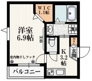 ソレイユ千駄ヶ谷【3階】の間取り