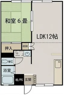 ハイツ石川 A棟【1階】の間取り