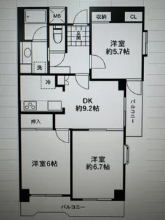 ル・ミストラル茅ヶ崎【2階】の間取り
