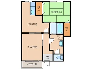 メゾンサンパティーク【1階】の間取り