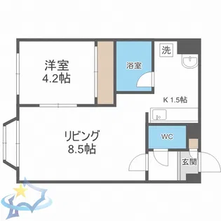 ハートレー7条館【2階】の間取り